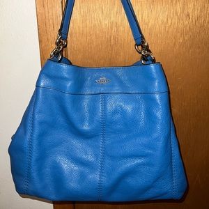 Coach purse - blue leather